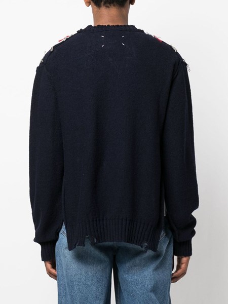 maison margiela Sweater with contrast stitching available on