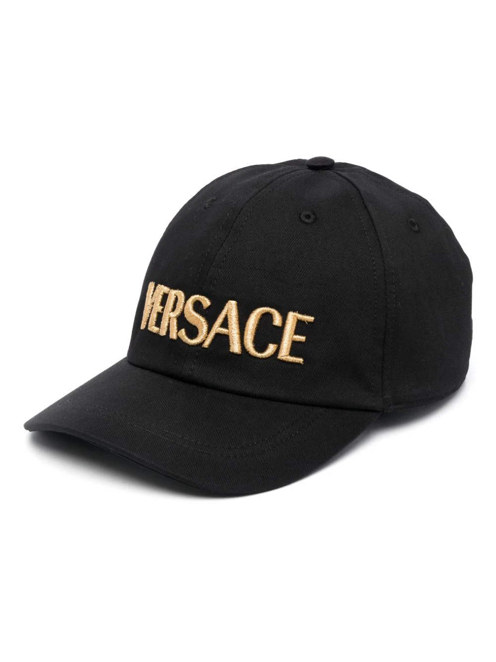 Shop Versace Baseball Cap With Embroidery In Black