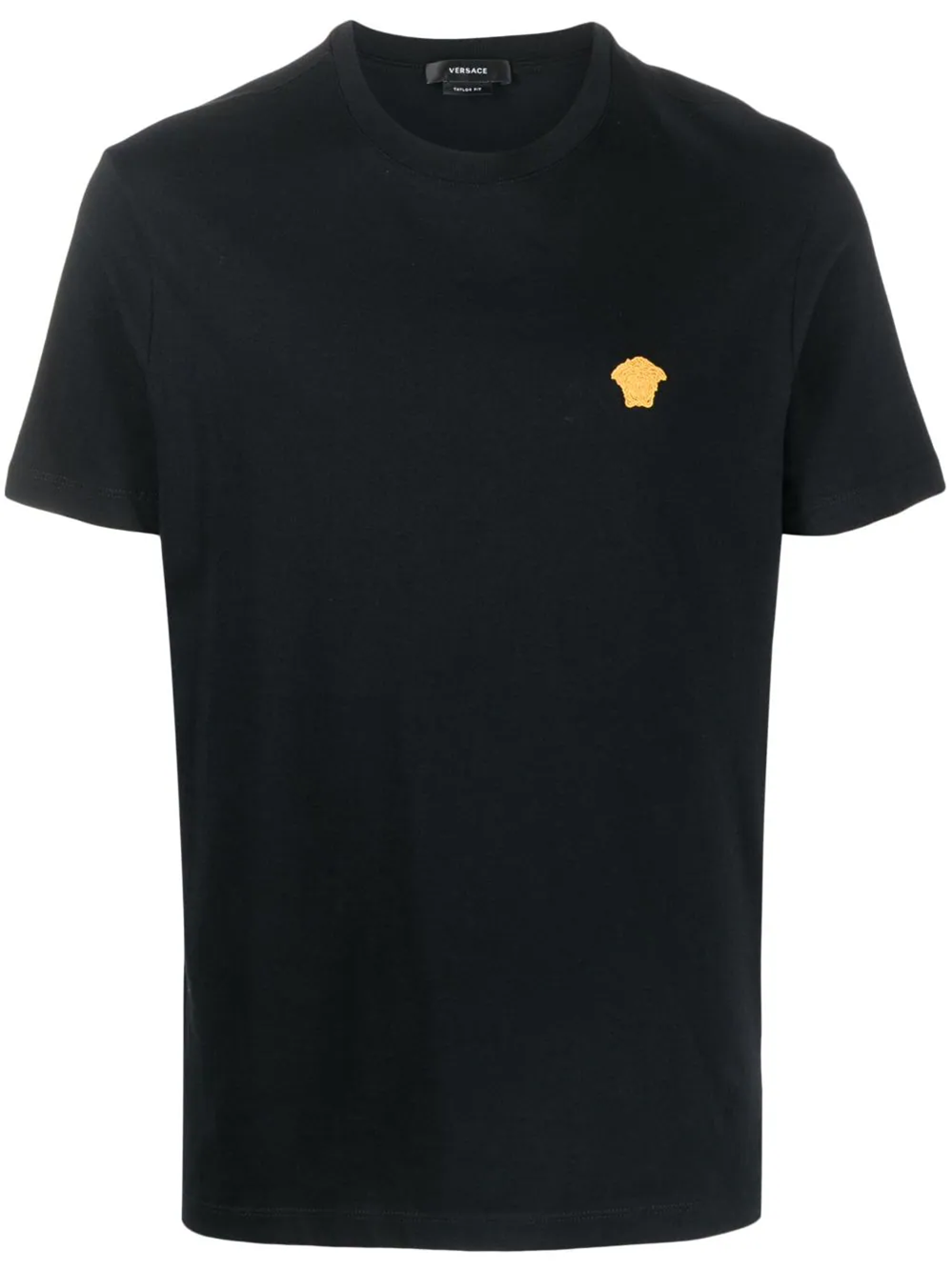 Shop Versace T-shirt With Medusa Embroidery In Black