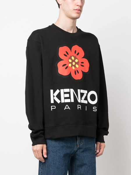 Kenzo Poppy-patch Messenger Bag - Black