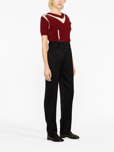 maison margiela Tapered four-stitch wool trousers available on