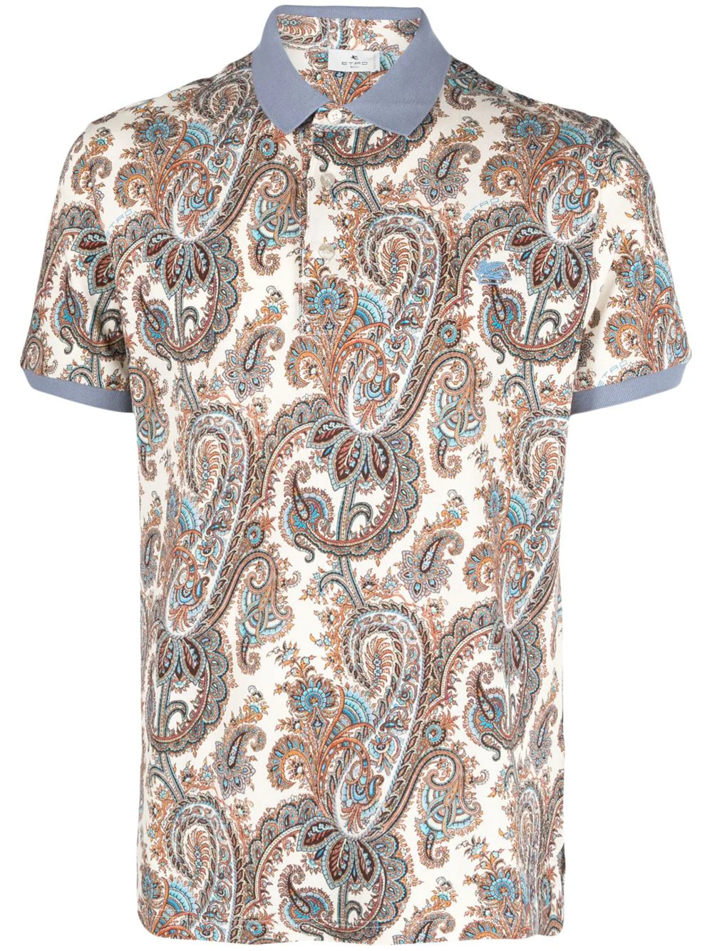 ETRO POLO WITH PAISLEY PRINT