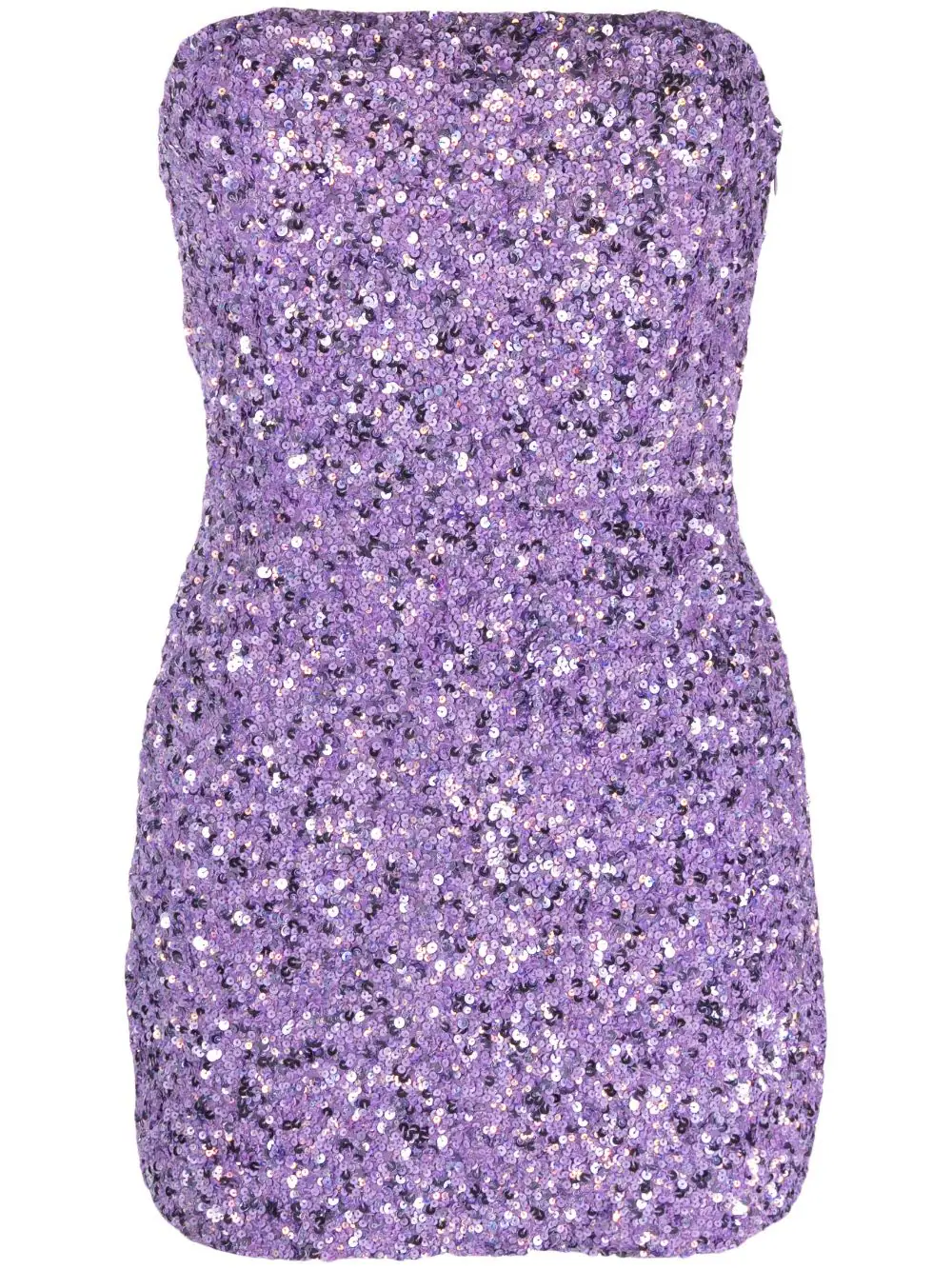 Shop Retroféte Short Dress With Sequins In Pink & Purple