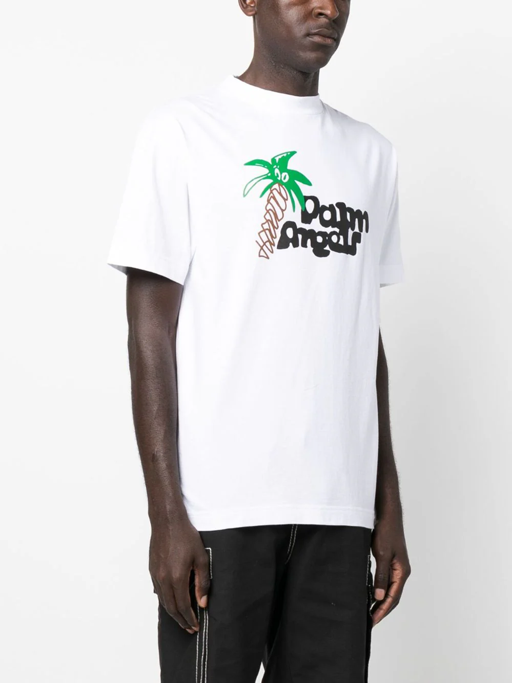 Men's luxury t-shirt - White Palm Angels Crown Print T-Shirt