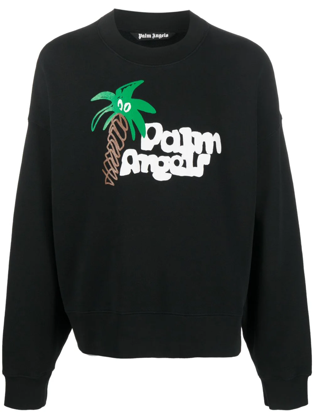 Shop Palm Angels Sweatshirt With Print In Black