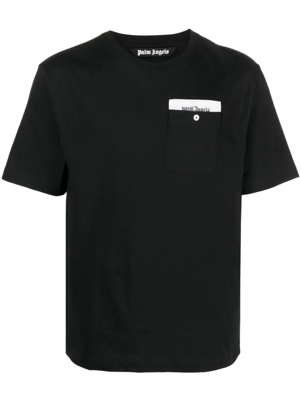 Palm Angels T-shirt With Logo Band In Black