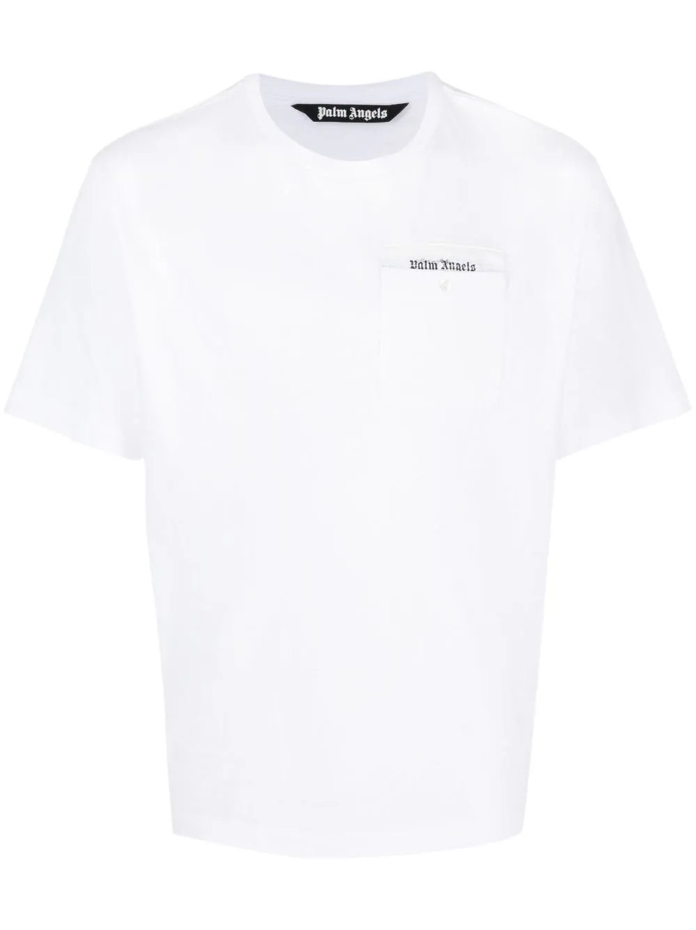 Shop Palm Angels T-shirt With Logo Band In White