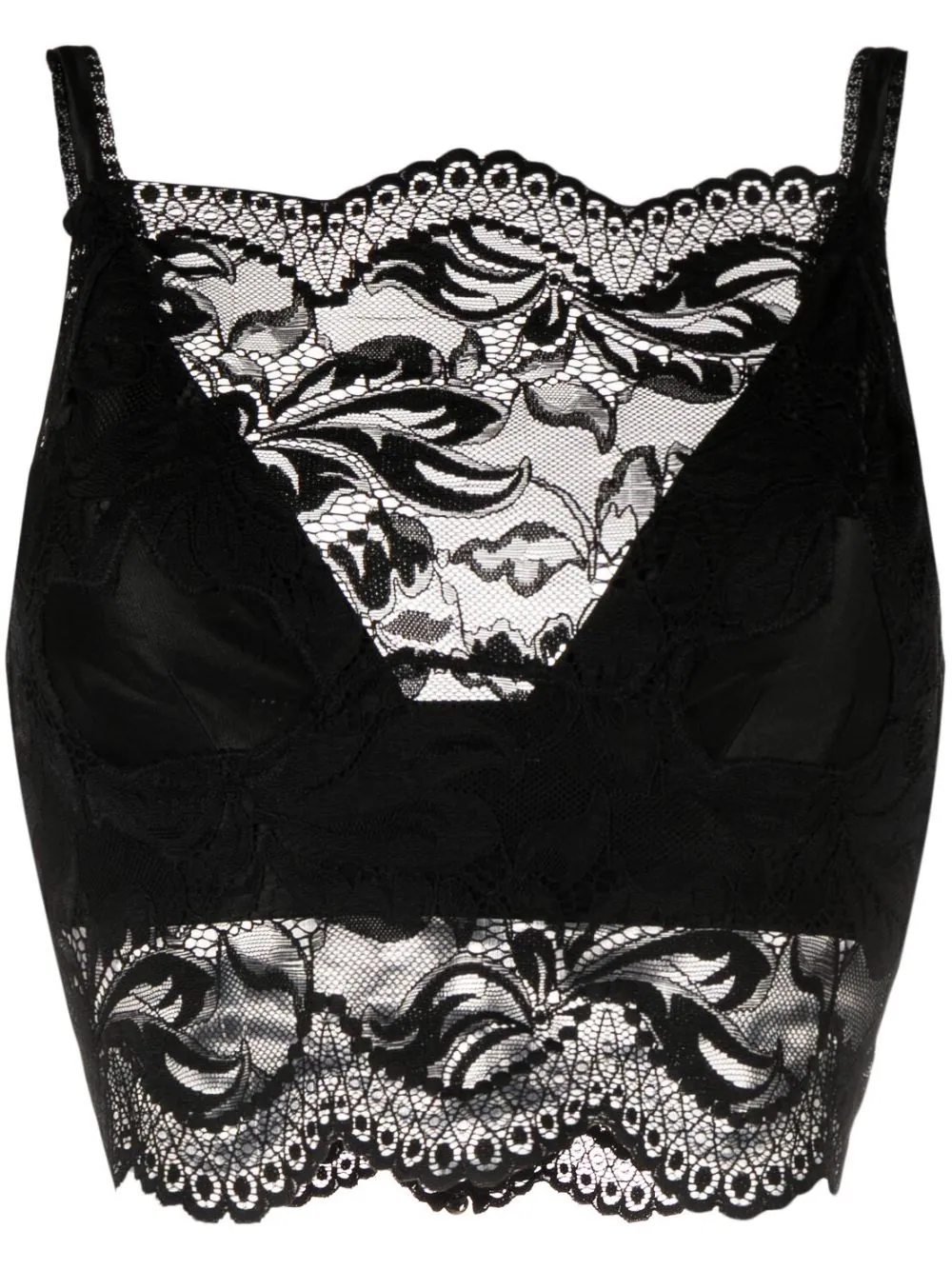 paco rabanne crop top with lace detail