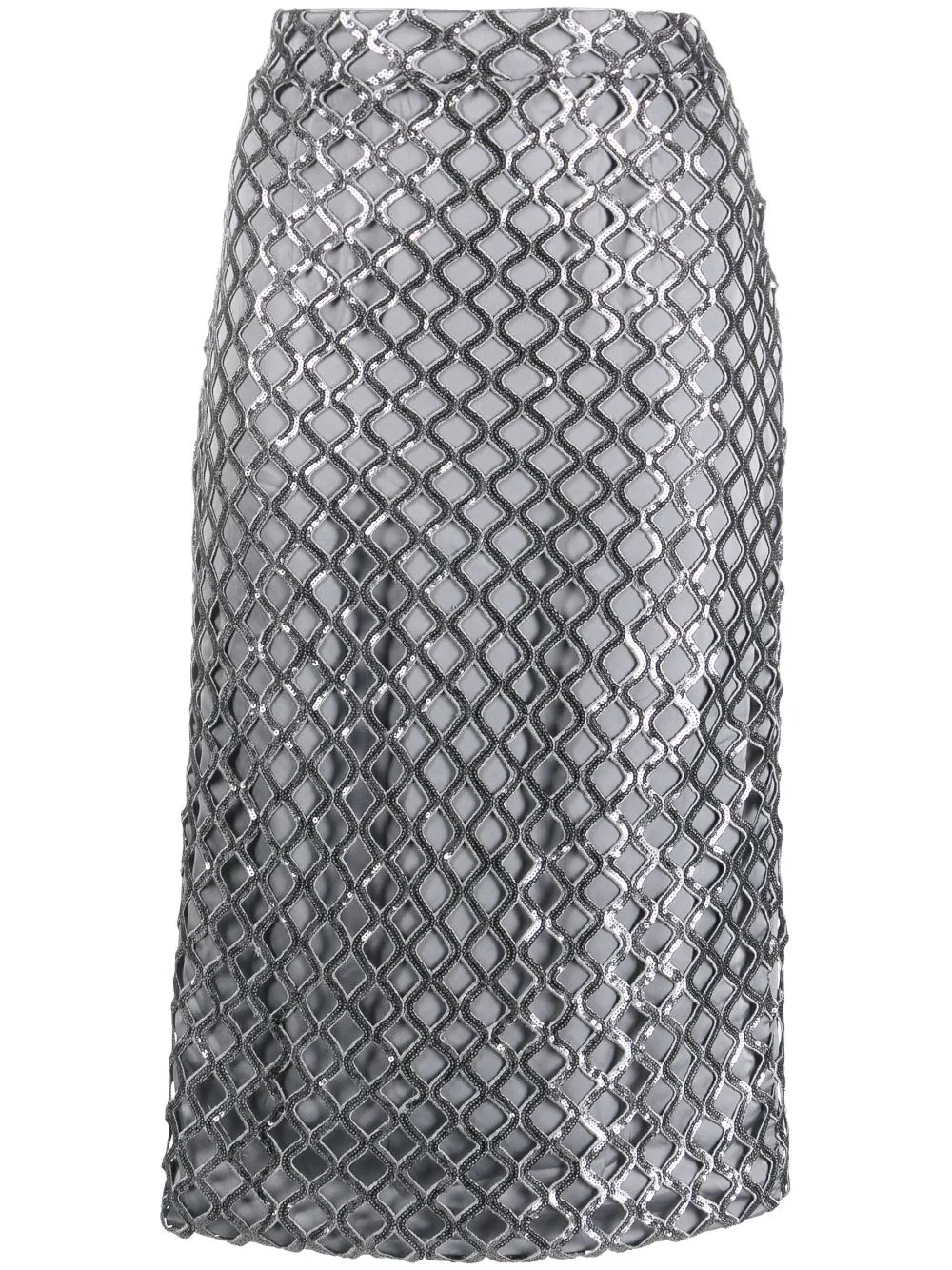 FEDERICA TOSI MIDI SKIRT EMBELLISHED WITH SEQUINS