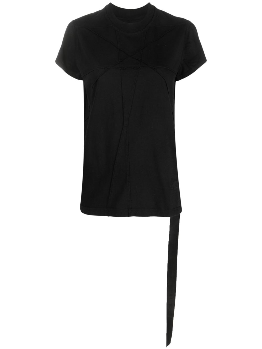 RICK OWENS DRKSHDW COTTON T-SHIRT WITH TONE-ON-TONE STITCHING