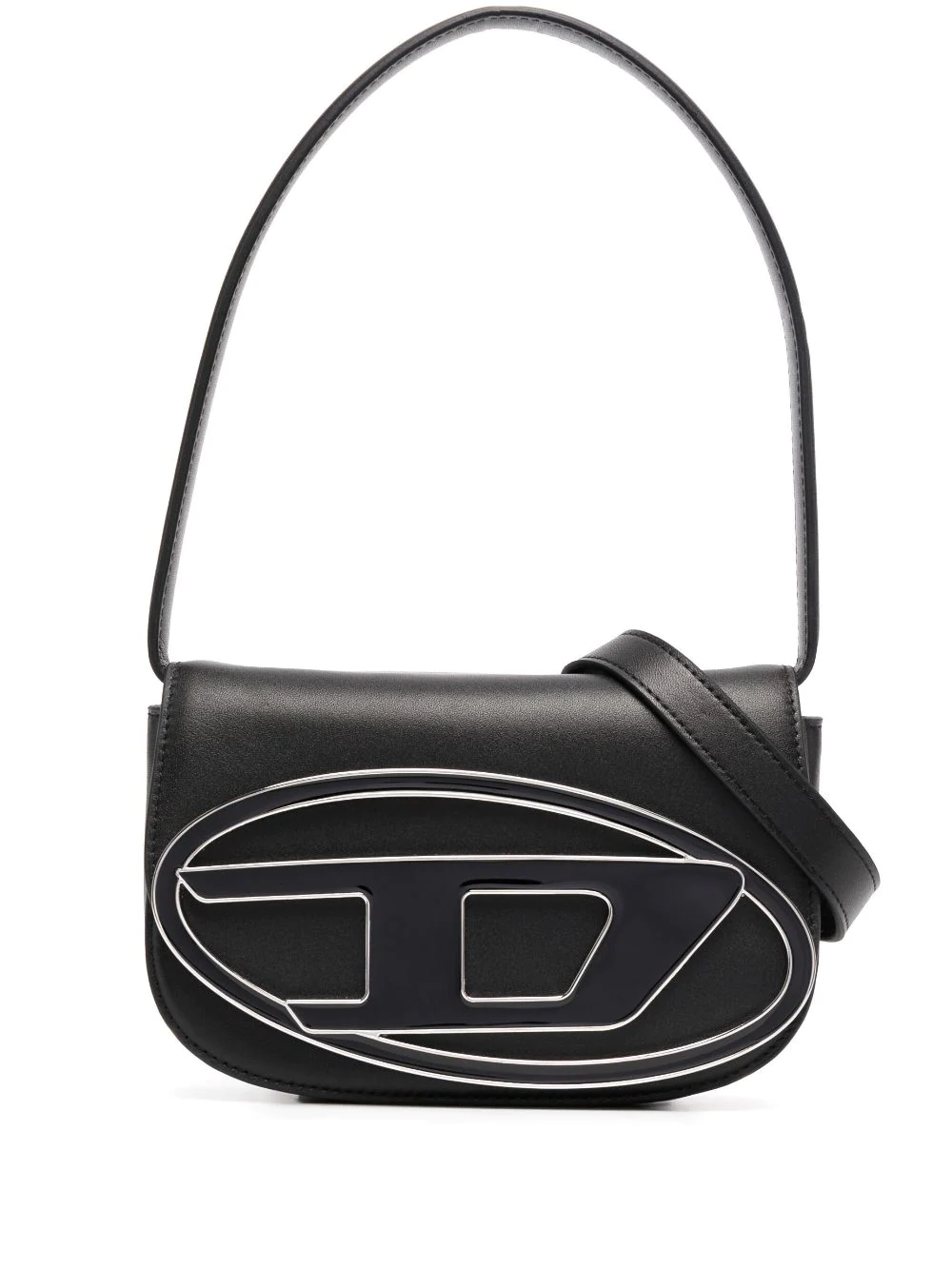 Diesel Logo-plaque Shoulder Bag In Black | ModeSens