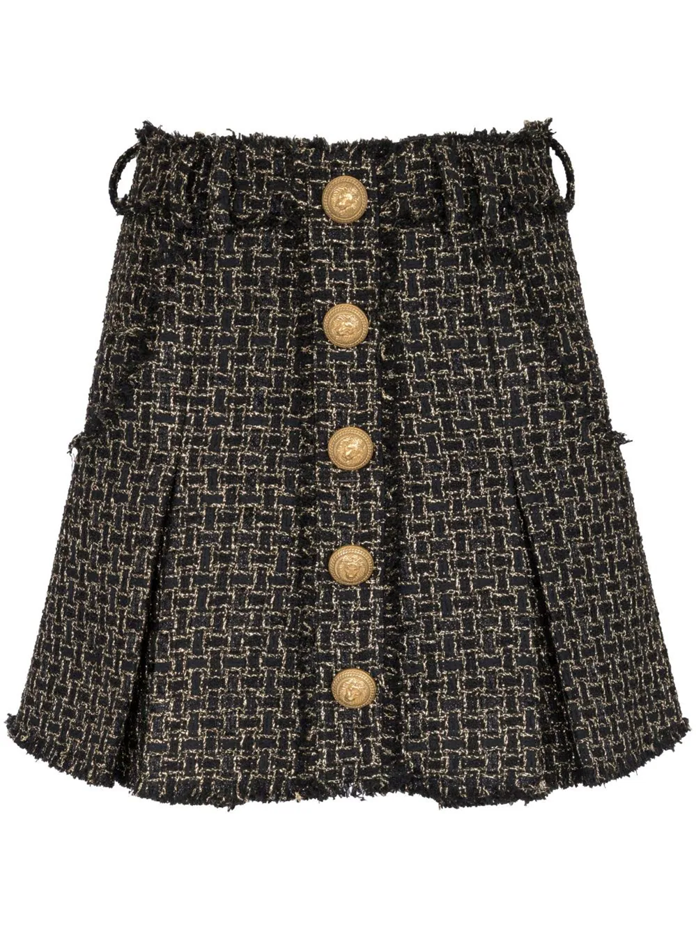 BALMAIN PLEATED MIDI SKIRT