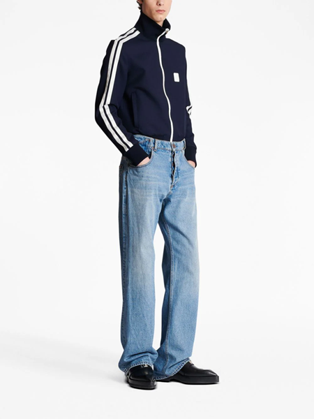 Balmain Men's Monogram Denim Jacket - Bleu Jean - Size 46