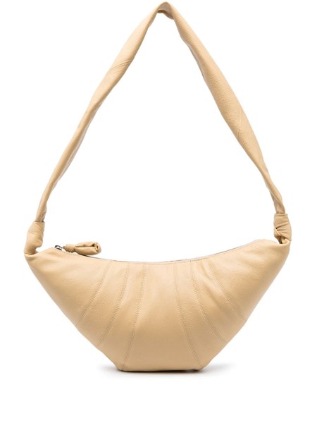 Leather Shoulder Bag in Beige - Lemaire