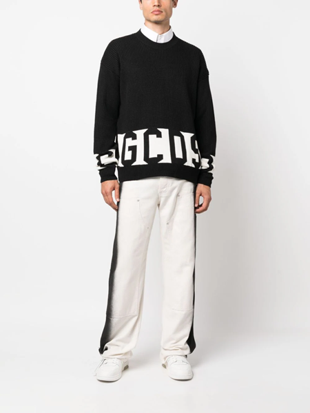 gcds Gcds Crewneck sweater with intarsia logo available on