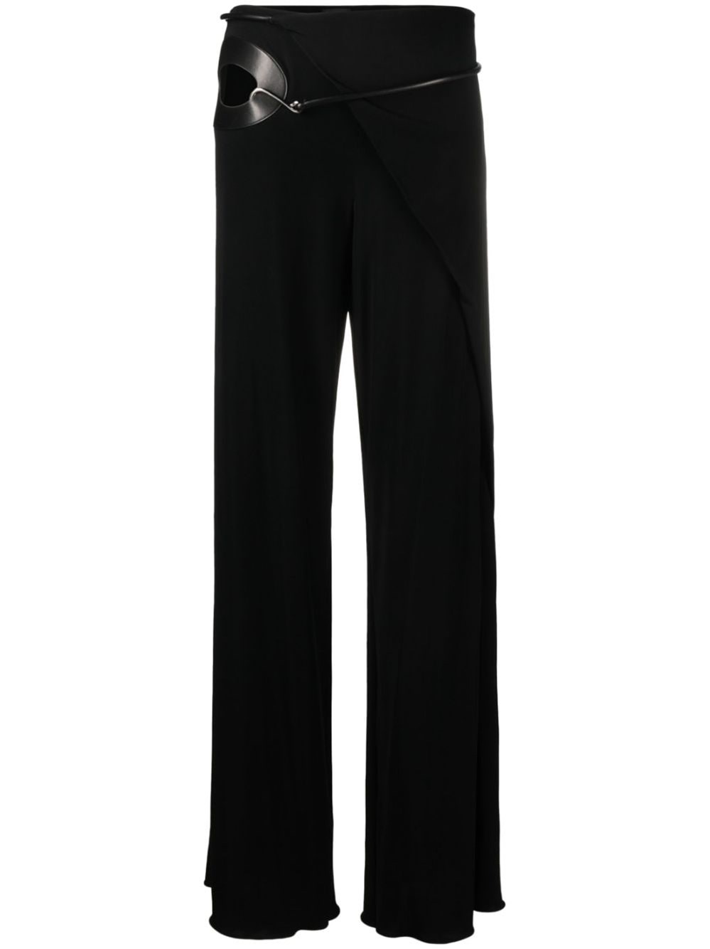TOM FORD WIDE LEG TROUSERS WITH CUT-OUT DETAIL