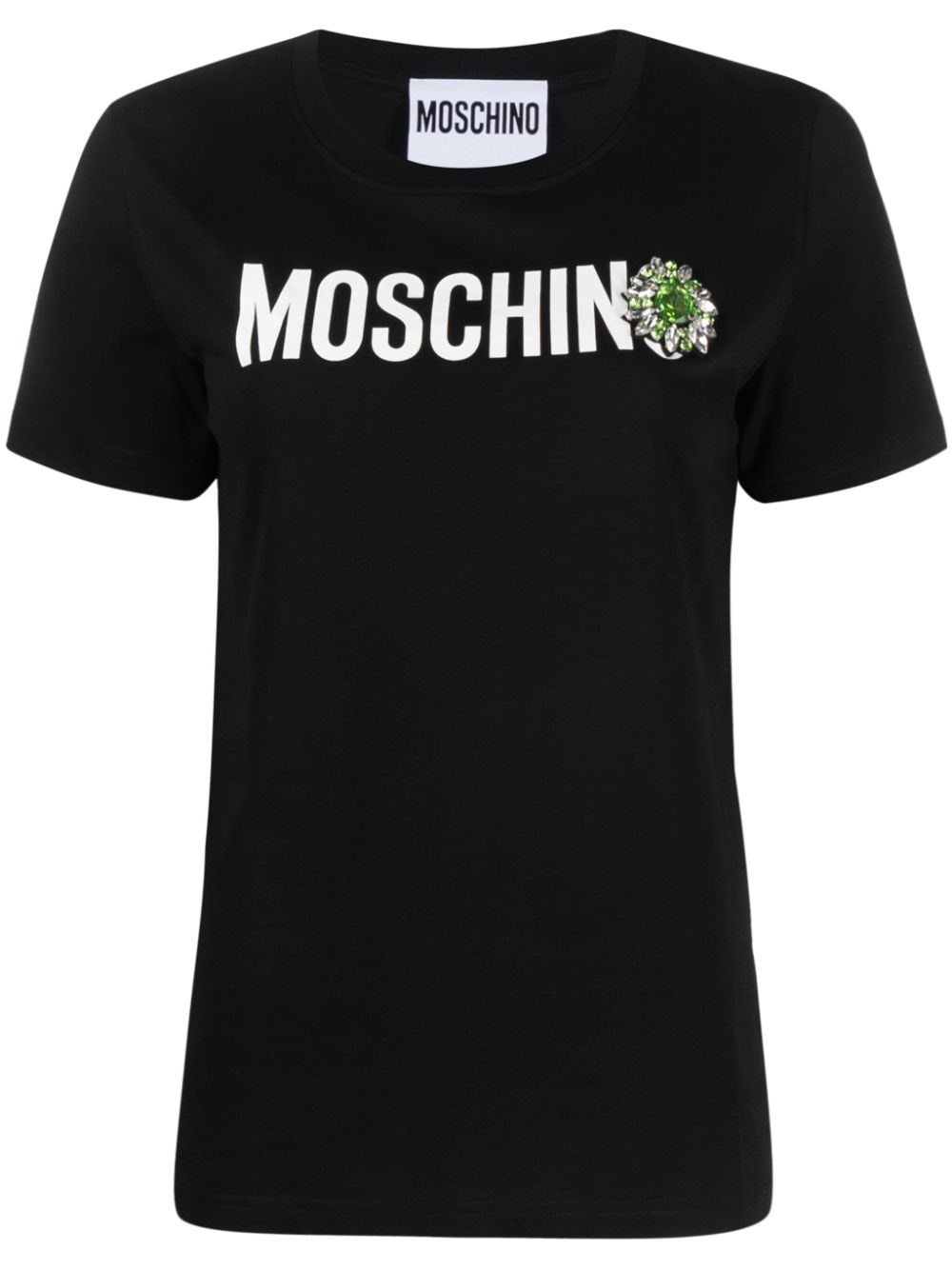 MOSCHINO T-SHIRT WITH BROOCH DETAIL