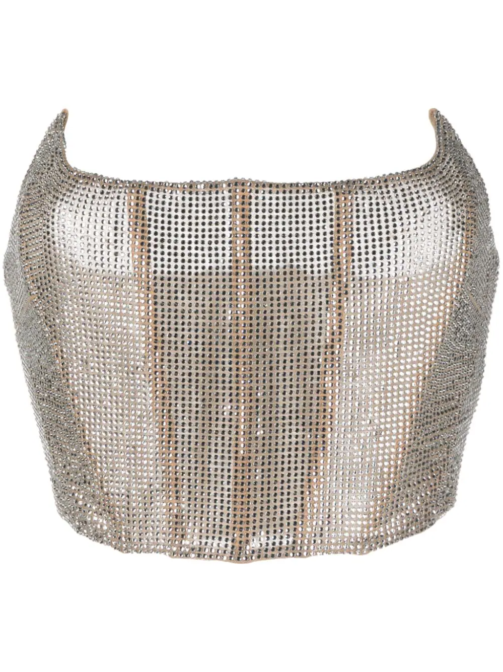 Giuseppe Di Morabito Rhinestone-embellished Strapless Top In Metallic