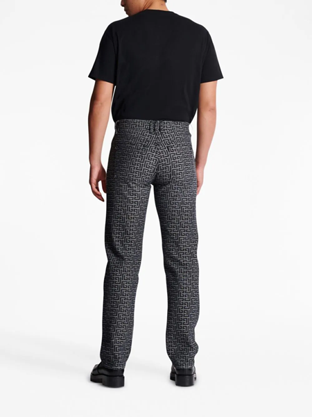 Big Houndstooth BW Tweed Pants : Made To Measure Custom Jeans For