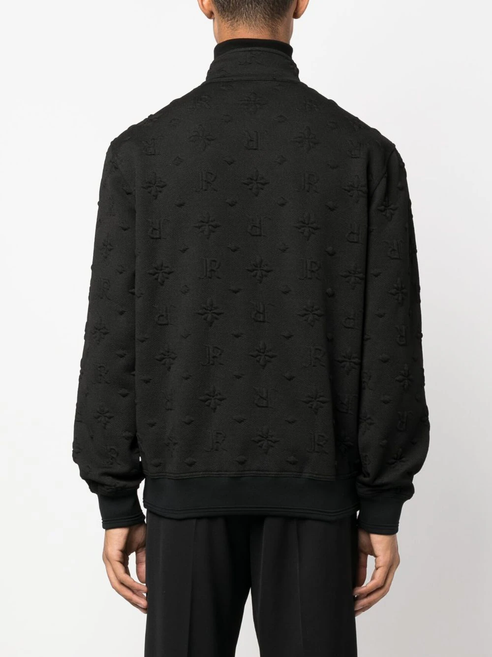 Louis Vuitton black Embossed Monogram Bomber Jacket