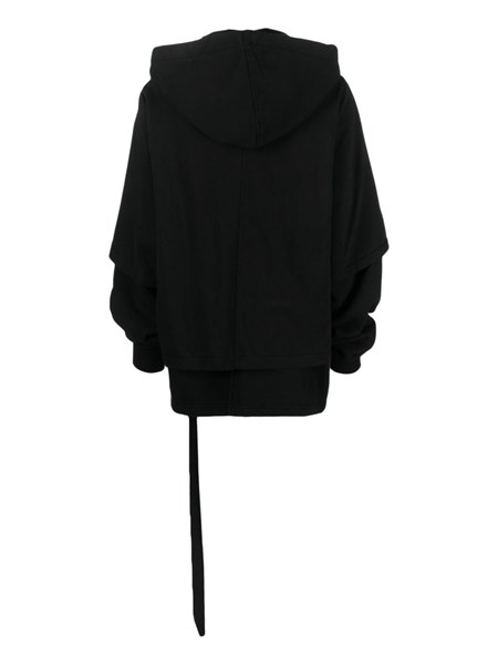 Rick Owens Drawstring Cotton Hoodie - Black