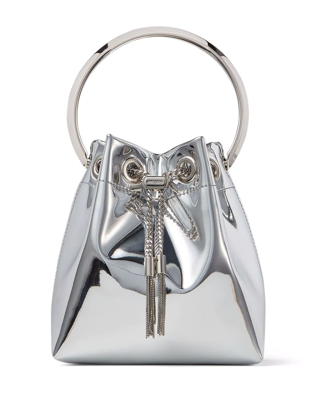 Shop Jimmy Choo Bucket Bag In Metallic