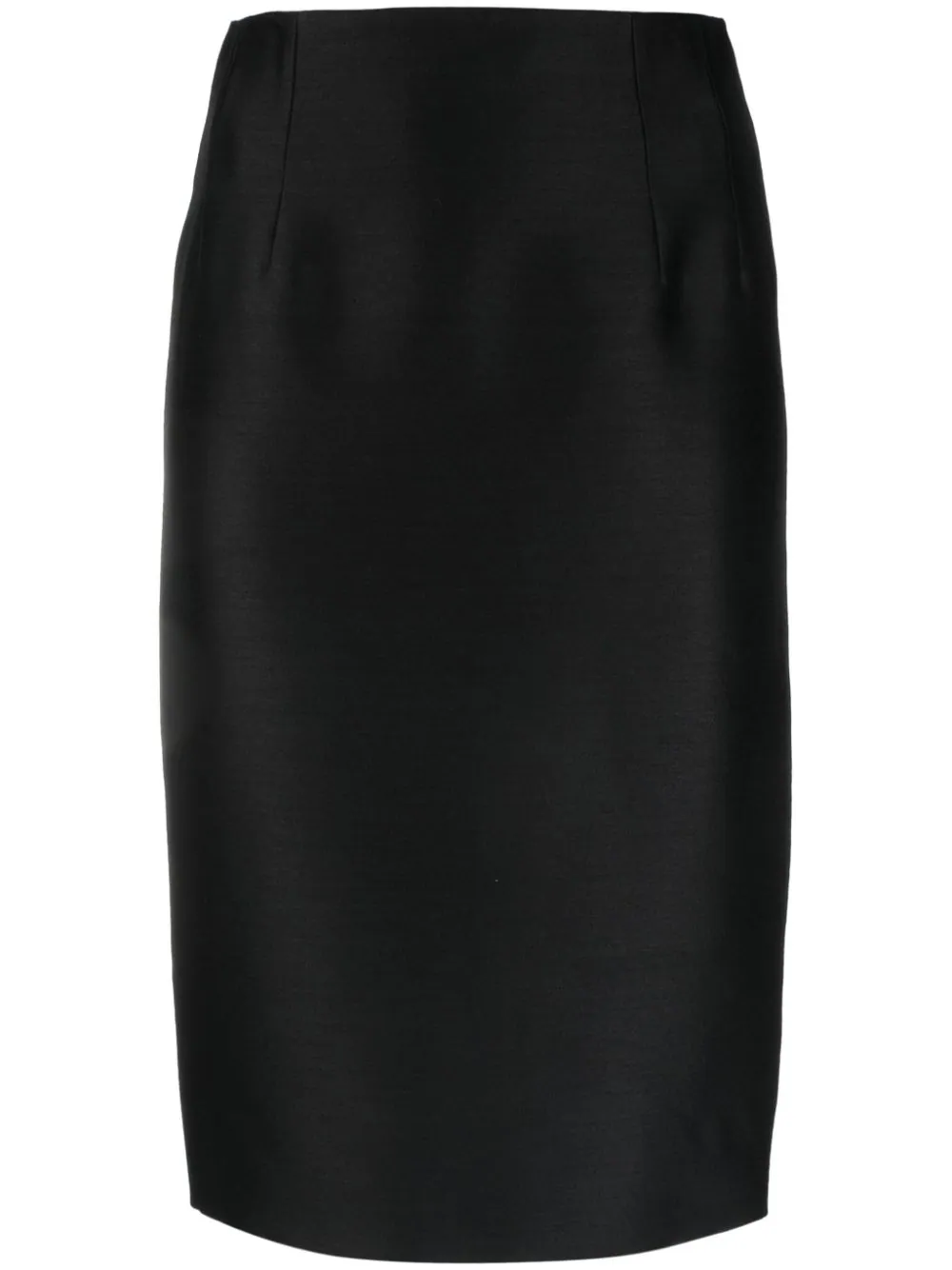 Shop Versace Pencil Skirt With Buttons In Black