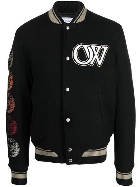 Louis Vuitton Black Wool Contrast Sleeve Varsity Jacket M Louis Vuitton