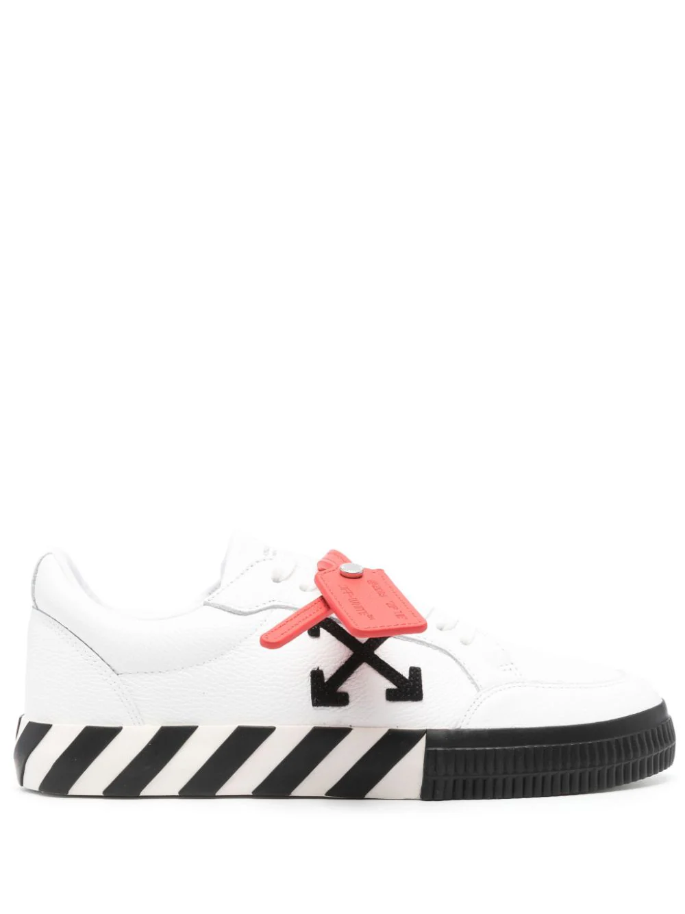 Shop Off-white Vulcanized Leather Sneakers In White