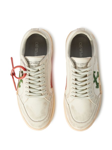 off-white Vulcanized sneakers with worn effect available on