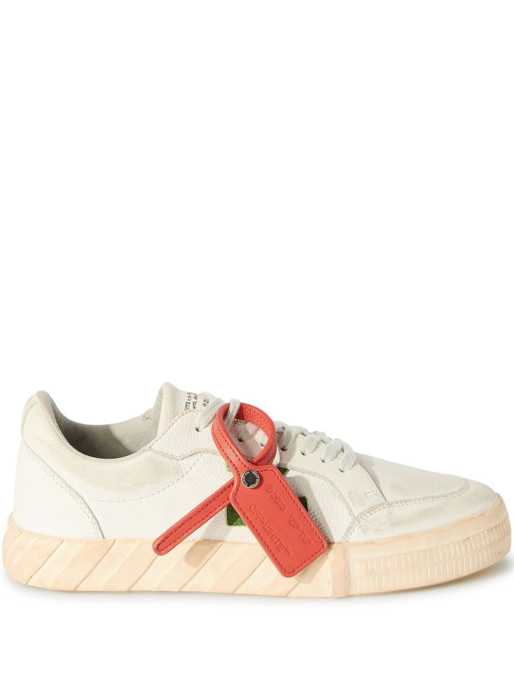 OFF-WHITE VULCANIZED SNEAKERS WITH WORN EFFECT
