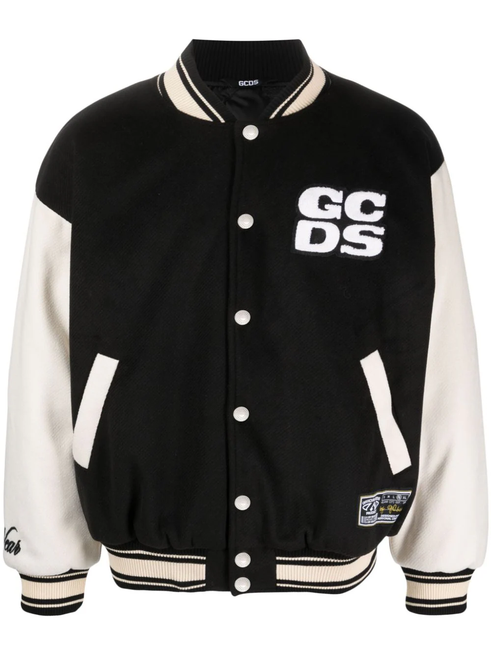 GCDS TWO-TONE BOMBER JACKET WITH PATCH