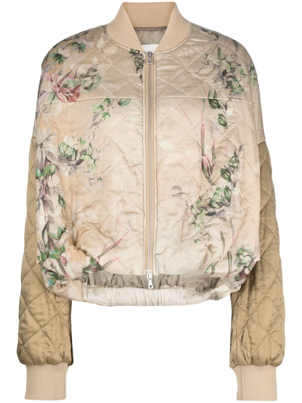 Dries Van Noten Women's Veston Quilted Satin Bomber Jacket - Ecru - Size Xs