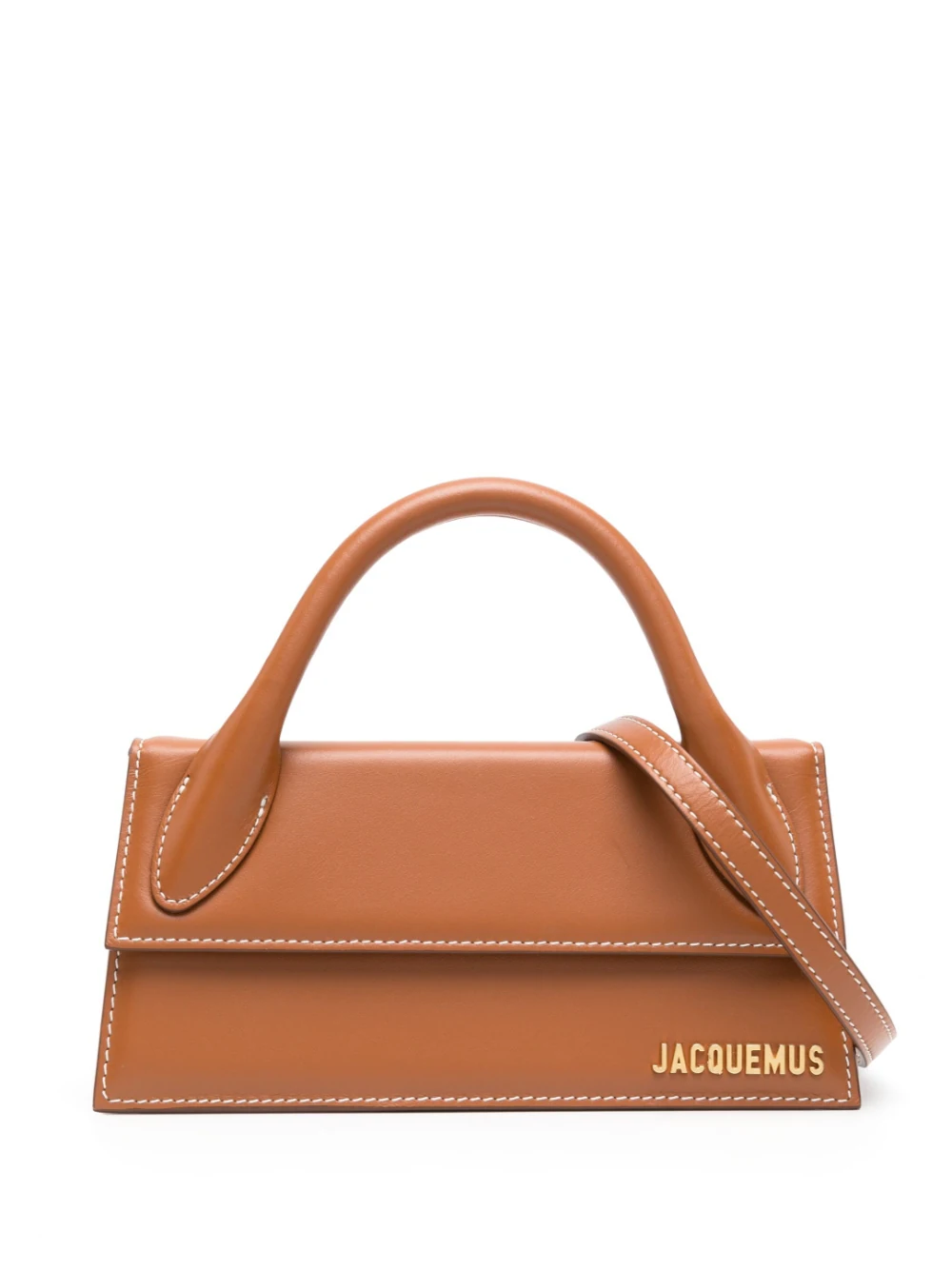Shop Jacquemus Le Chiquito Long Mini Shoulder Bag In Brown