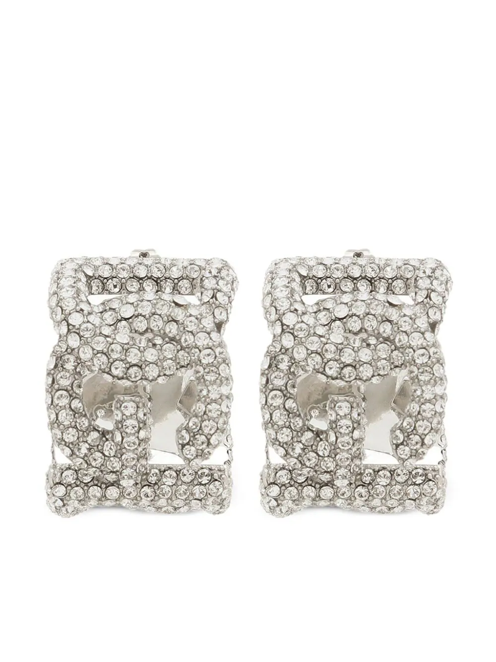 Dolce & Gabbana Earrings With Crystals In Metallic