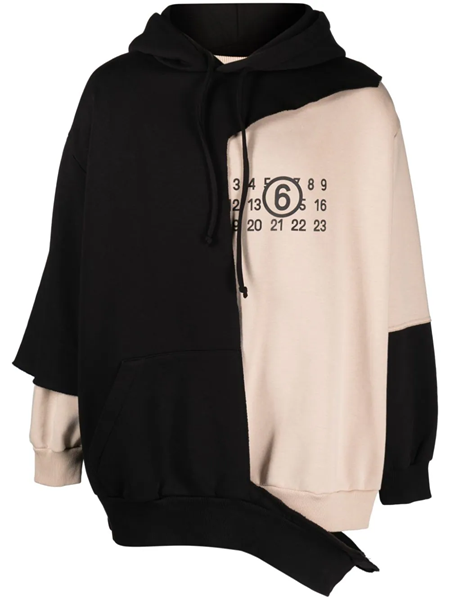 MM6 Maison Margiela logo-print cotton blend hoodie