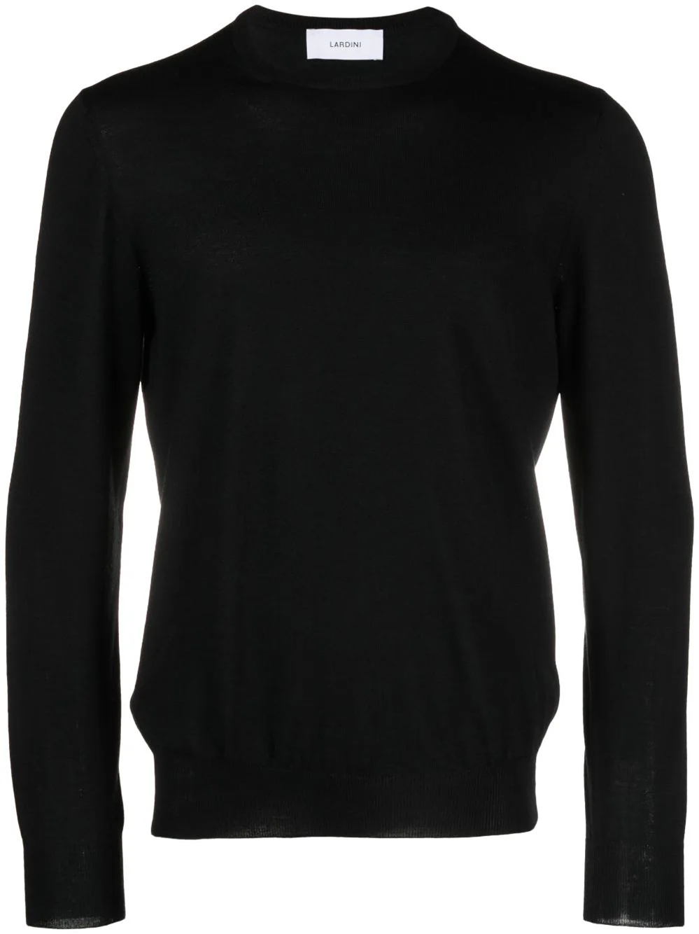 Shop Lardini Crew Neck Sweater In Black
