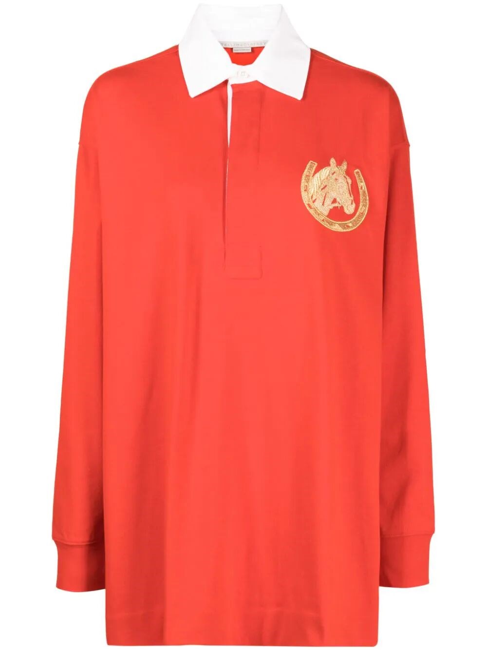 STELLA MCCARTNEY RUGBY SHIRT WITH PONY CLUB EMBROIDERY
