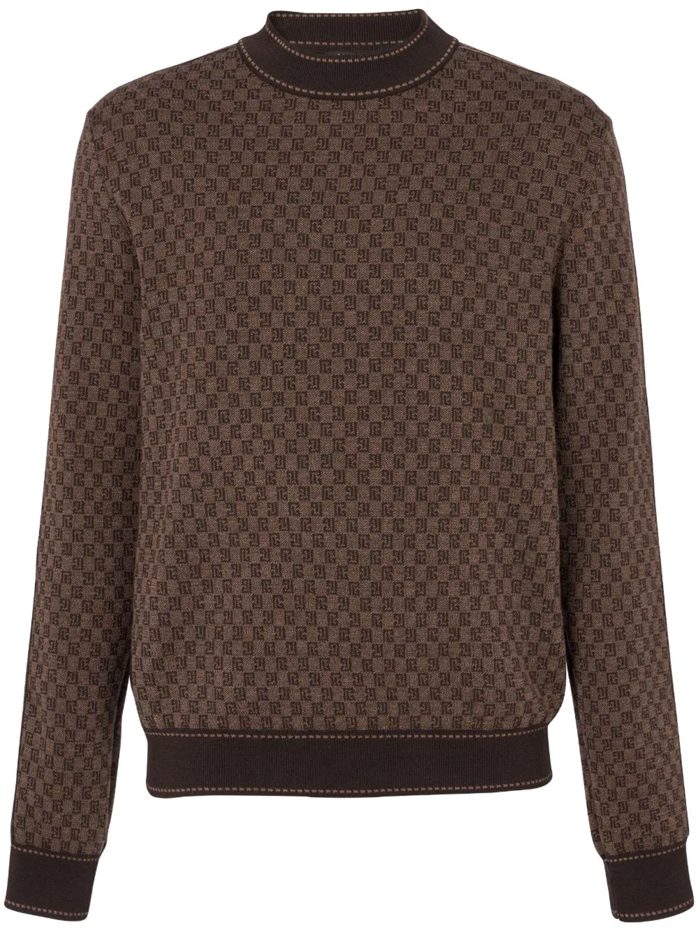 Burberry - Monogram Intarsia Wool V-neck Sweater