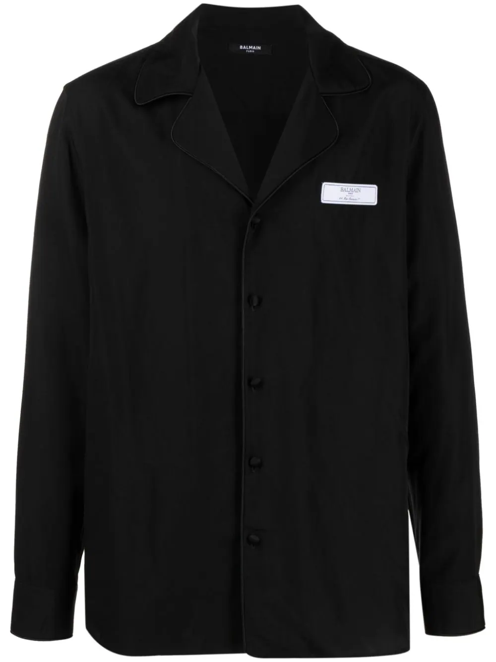Shop Balmain Shirt With Patch In Black