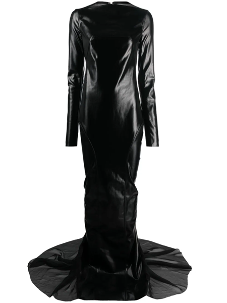 Nanushka Freza Okobortm Alt-leather Dress in Black | Lyst