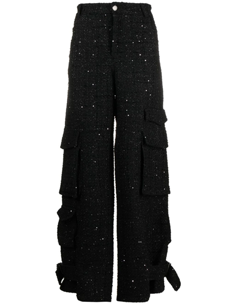 gcds Wide-leg tweed cargo pants available on theapartmentcosenza