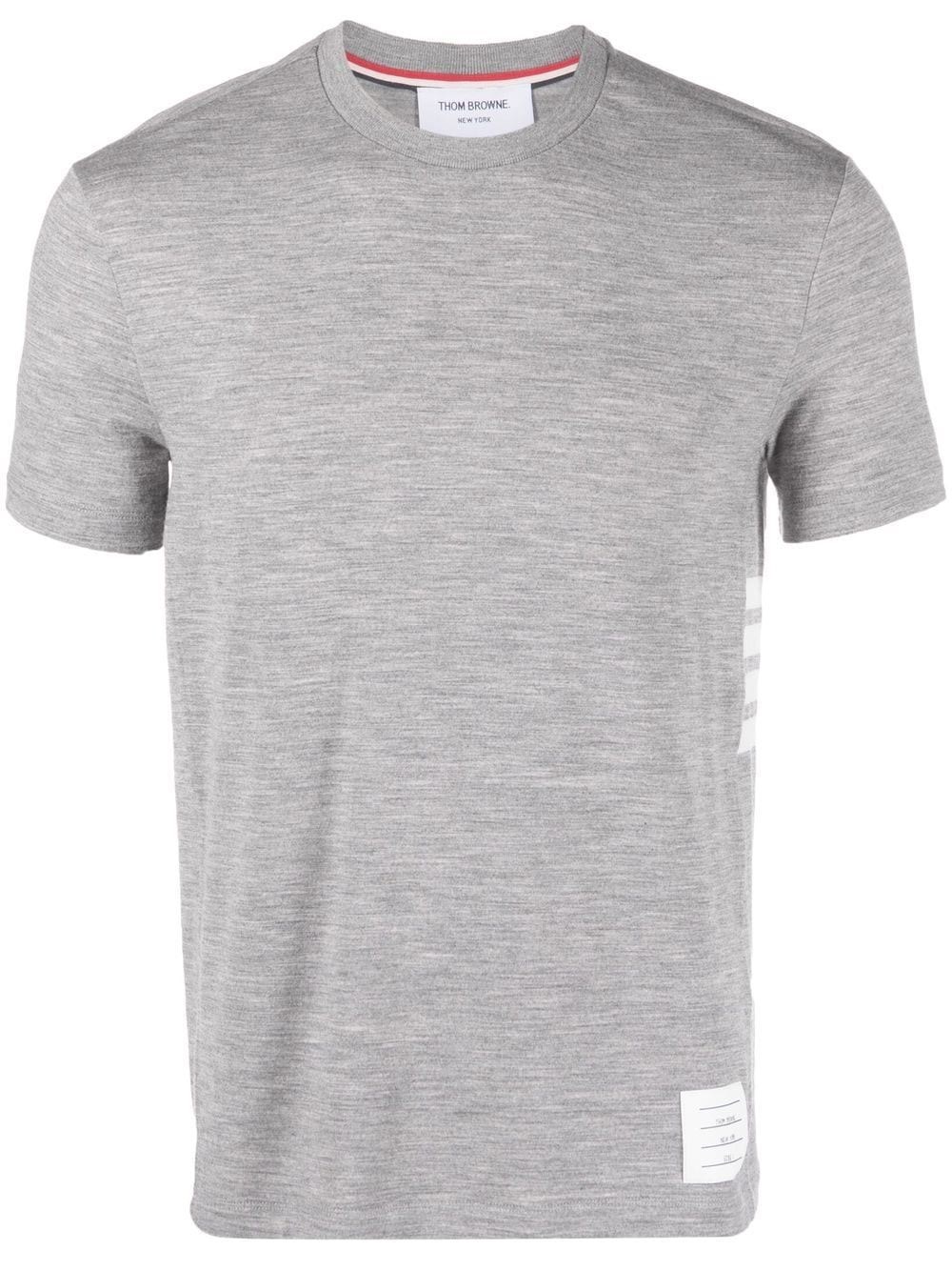 Thom Browne T-shirt With Application In Grey