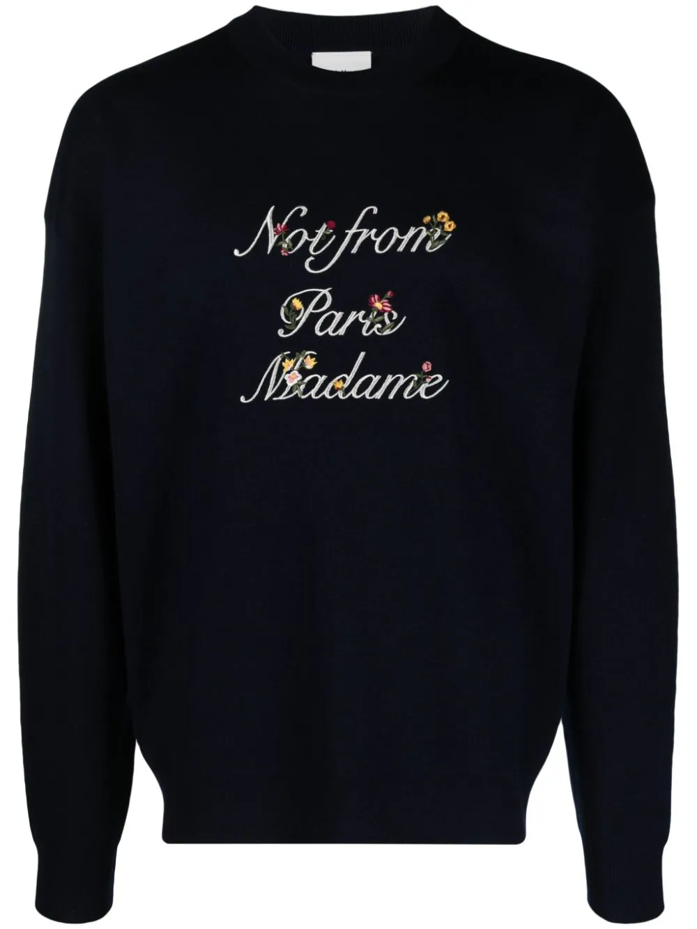 Shop Drôle De Monsieur Sweater With Embroidery In Blue