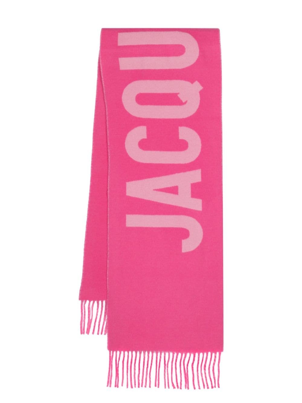 Jacquemus L'echarpe Logo Wool Scarf In Rose