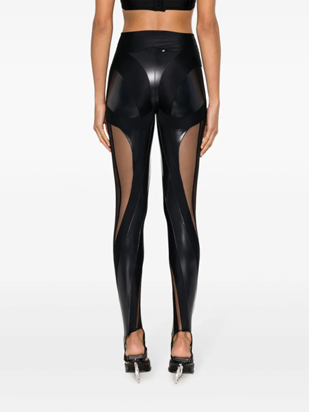 mugler Leggings with semi-transparent inserts available on
