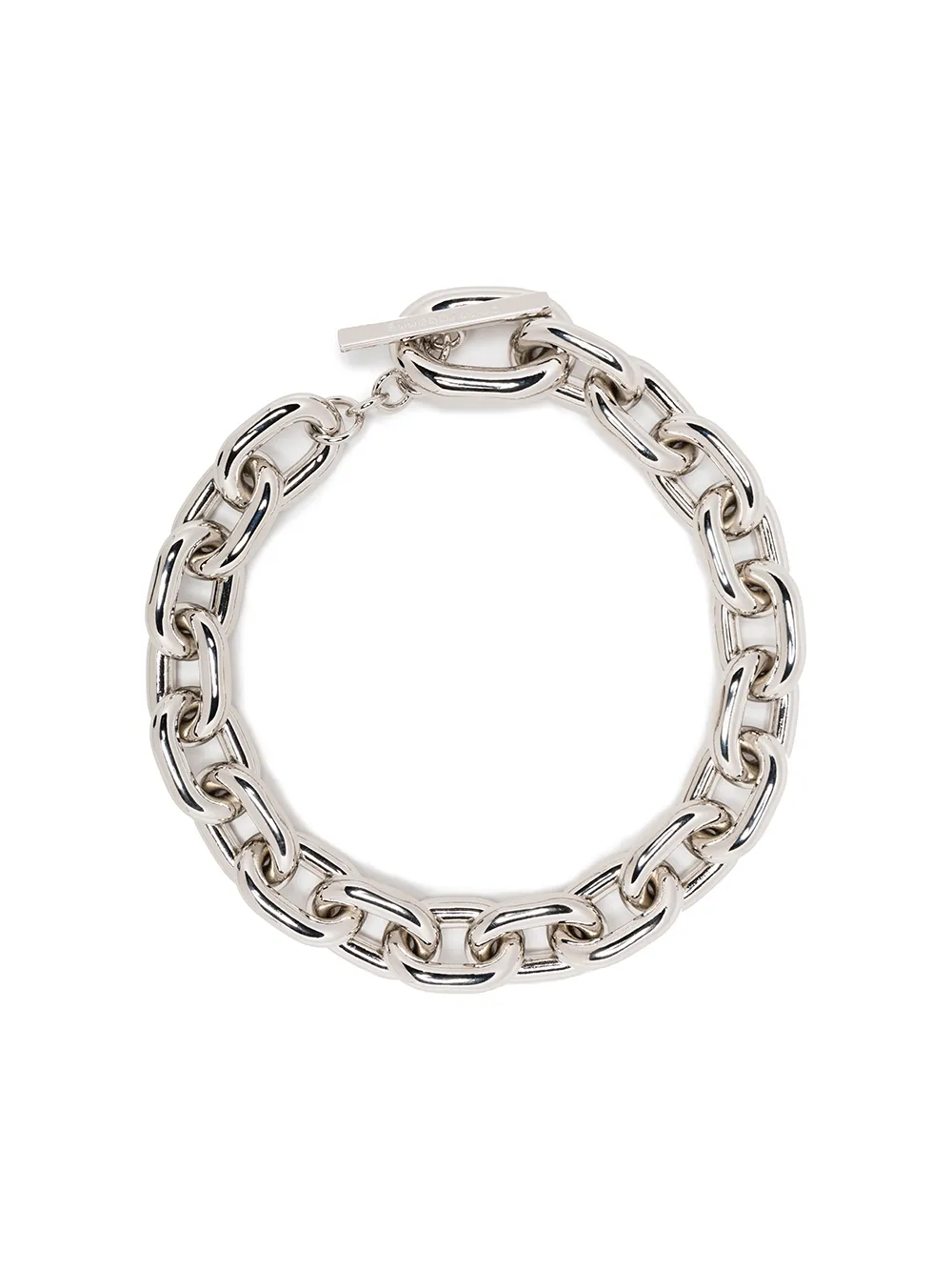 Rabanne Silver-colored Necklace With Brass Chain-link In Metallic