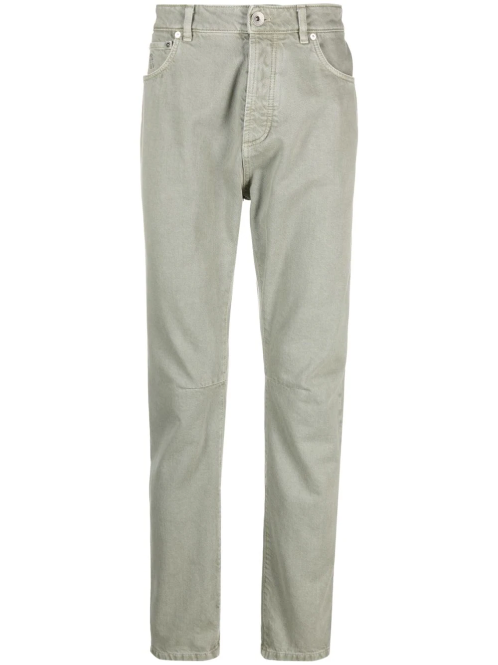 Brunello Cucinelli Straight-leg Denim Jeans In Green