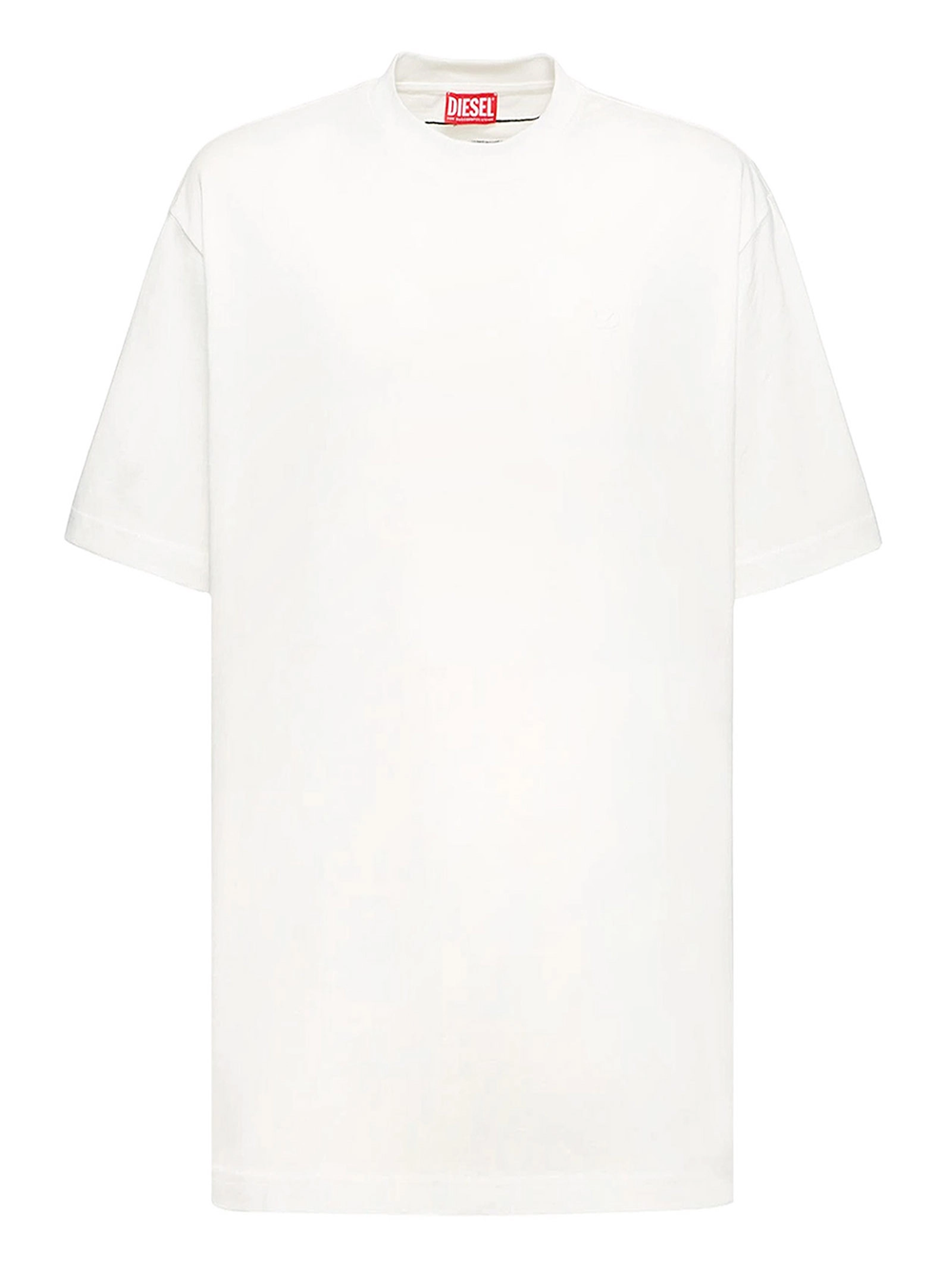 Shop Diesel T-shirt T-boggy-megoval-d In White