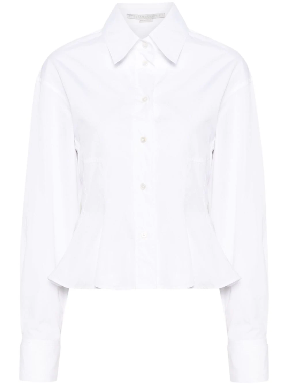 Stella Mccartney Peplum-waist Cotton Shirt In White